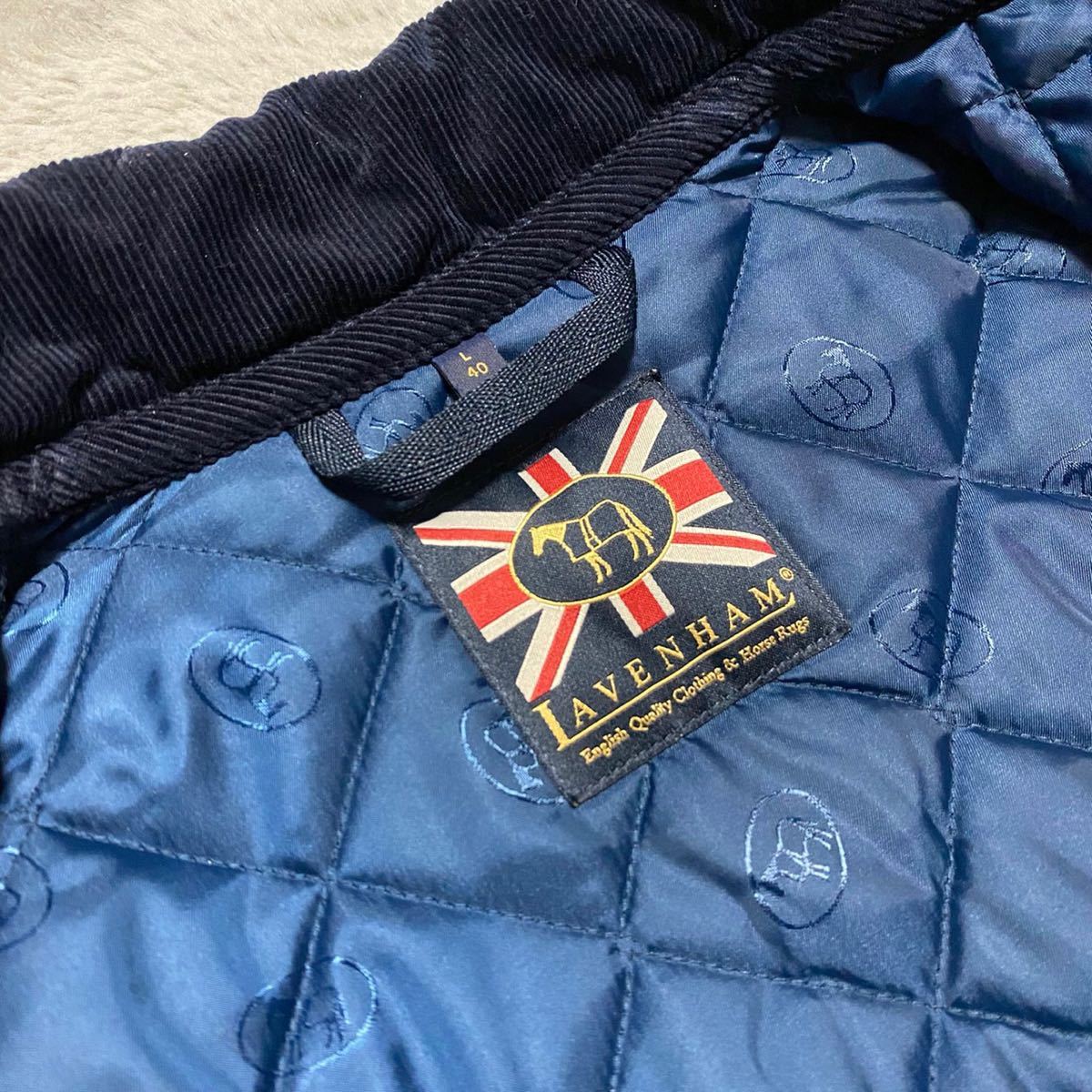 ラベンハム【圧巻の高級感】LAVENHAM キルティングジャケット ネイビー 