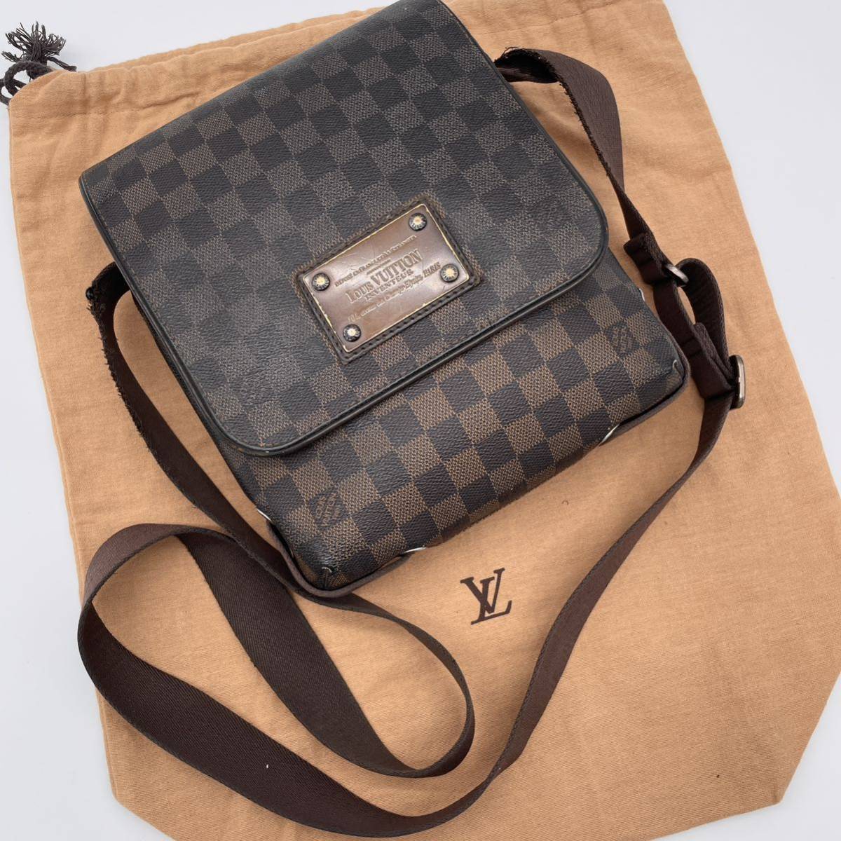 ダミエ LOUIS ブルックリンPM ルイヴィトン N51210 VUITTON 