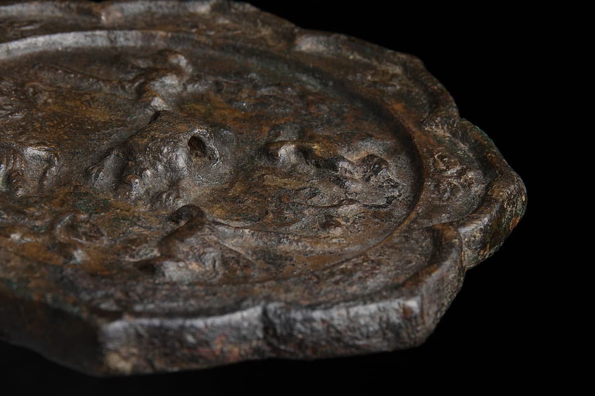 ED629 時代物 古鏡・八稜鏡・八角花鳥銅鏡 外径13.5cm 重519g・