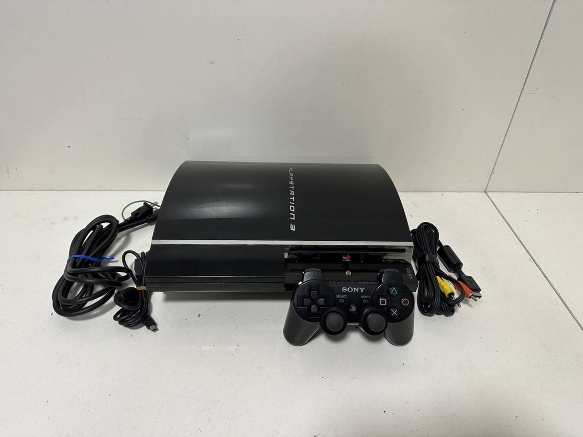 ★1円～★PS2動作OK★ハイスペックPS3 本体セット【高容量HDD 250GBへ換装済み】CECHA00★純正コントローラー付★PS3最上位モデル★3.55