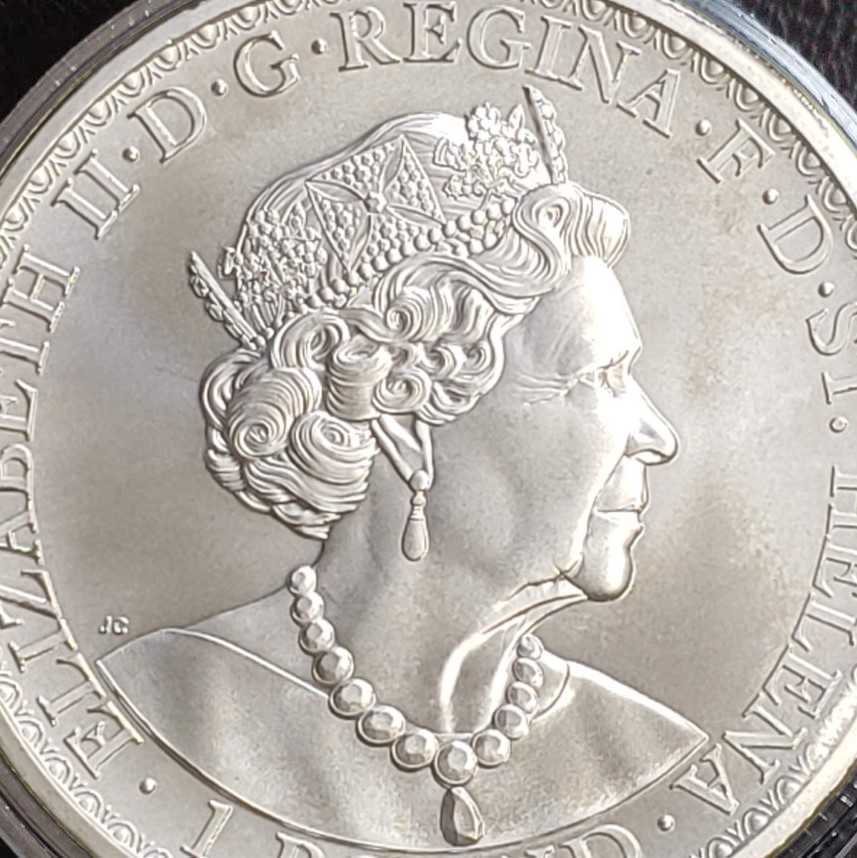 セントヘレナ ウナとライオン 1オンス 2022年 純銀 銀貨 1oz 1ポンド 3