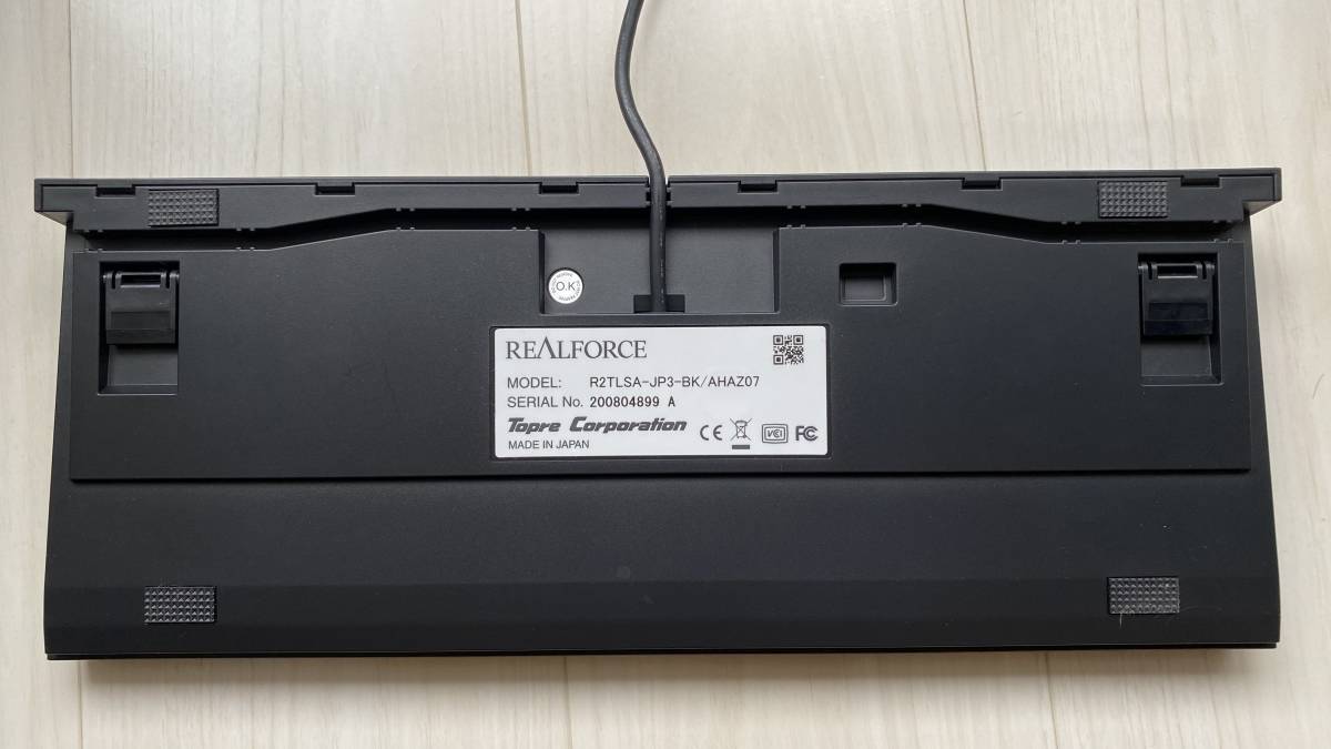 テンキーレスキーボード 東プレ REALFORCE R2TLSA-JP3-BK/AHAZ07 静電 