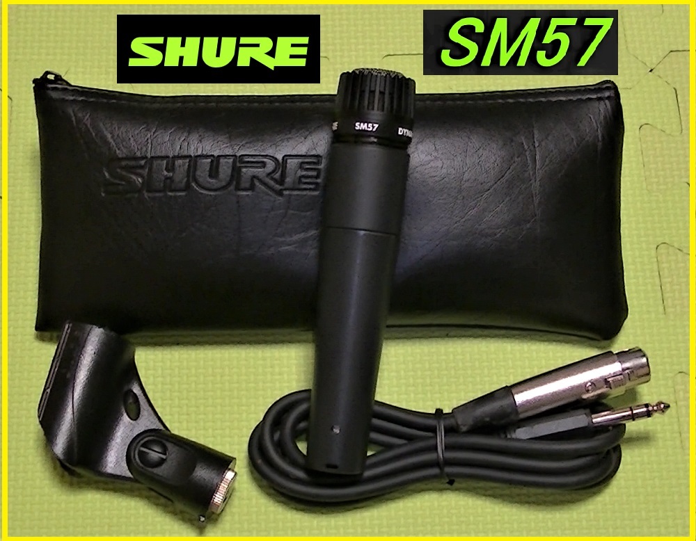 SHURE シュア SM57 ダイナミックマイク /純正マイクケース他付属品付き