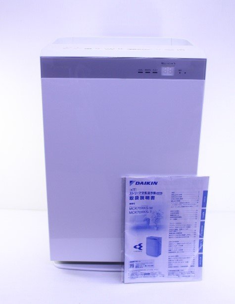 ★DAIKIN ダイキン MCK70XKS-W ストリーマ空気清浄機 空気清浄 加湿 100V 3.6L 31畳 床置き型 ホワイト 2021年製【10795138】