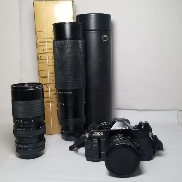 未点検・未清掃】Canon AE-1 program キャノン 【ボディ・レンズ3本