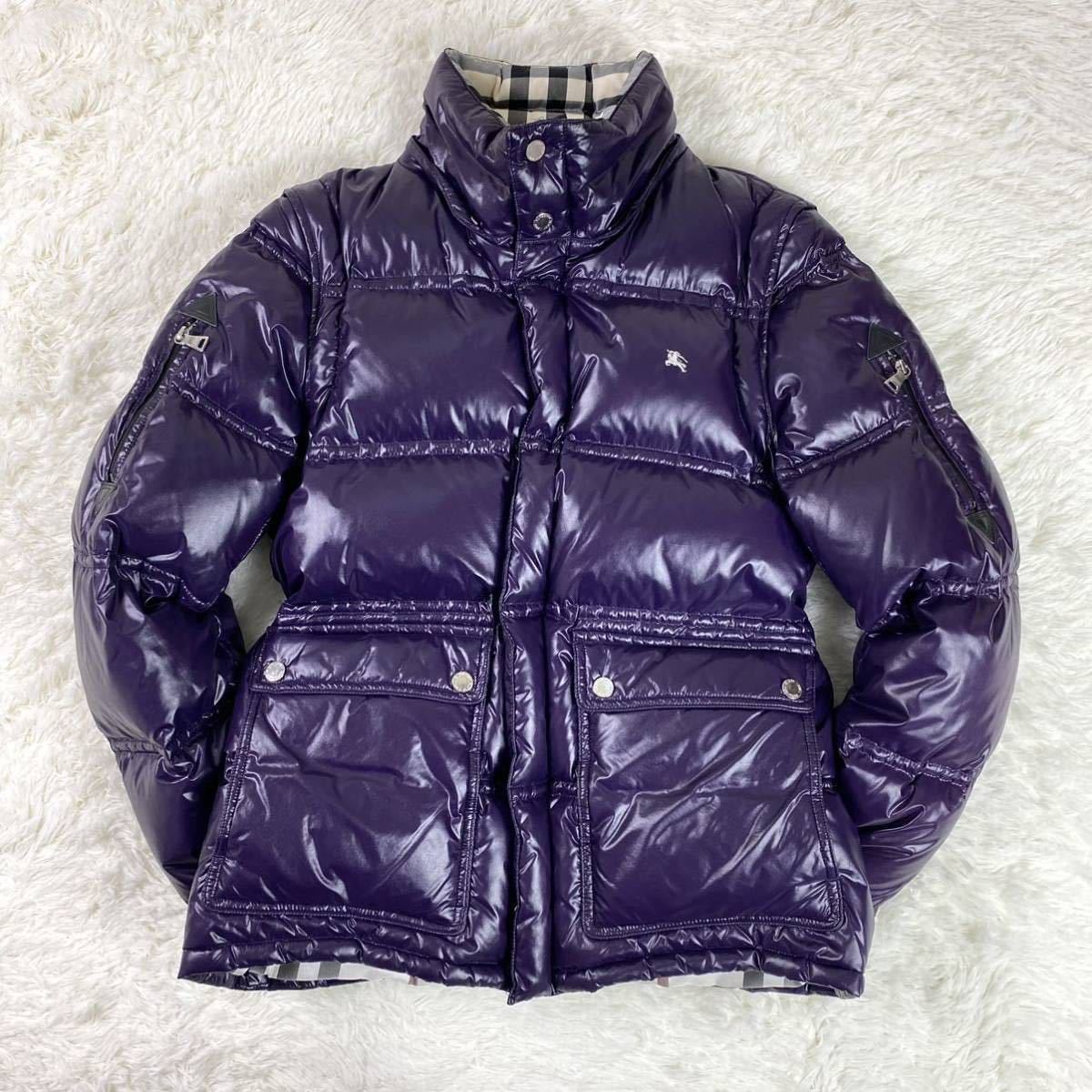 希少!!シャイニーパープル BURBERRY BLACK LABEL バーバリーブラック