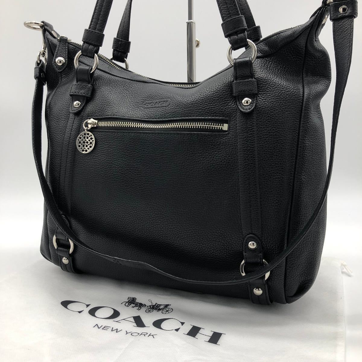 1円【極美品】COACH コーチ メンズ 2way オールレザー ショルダー