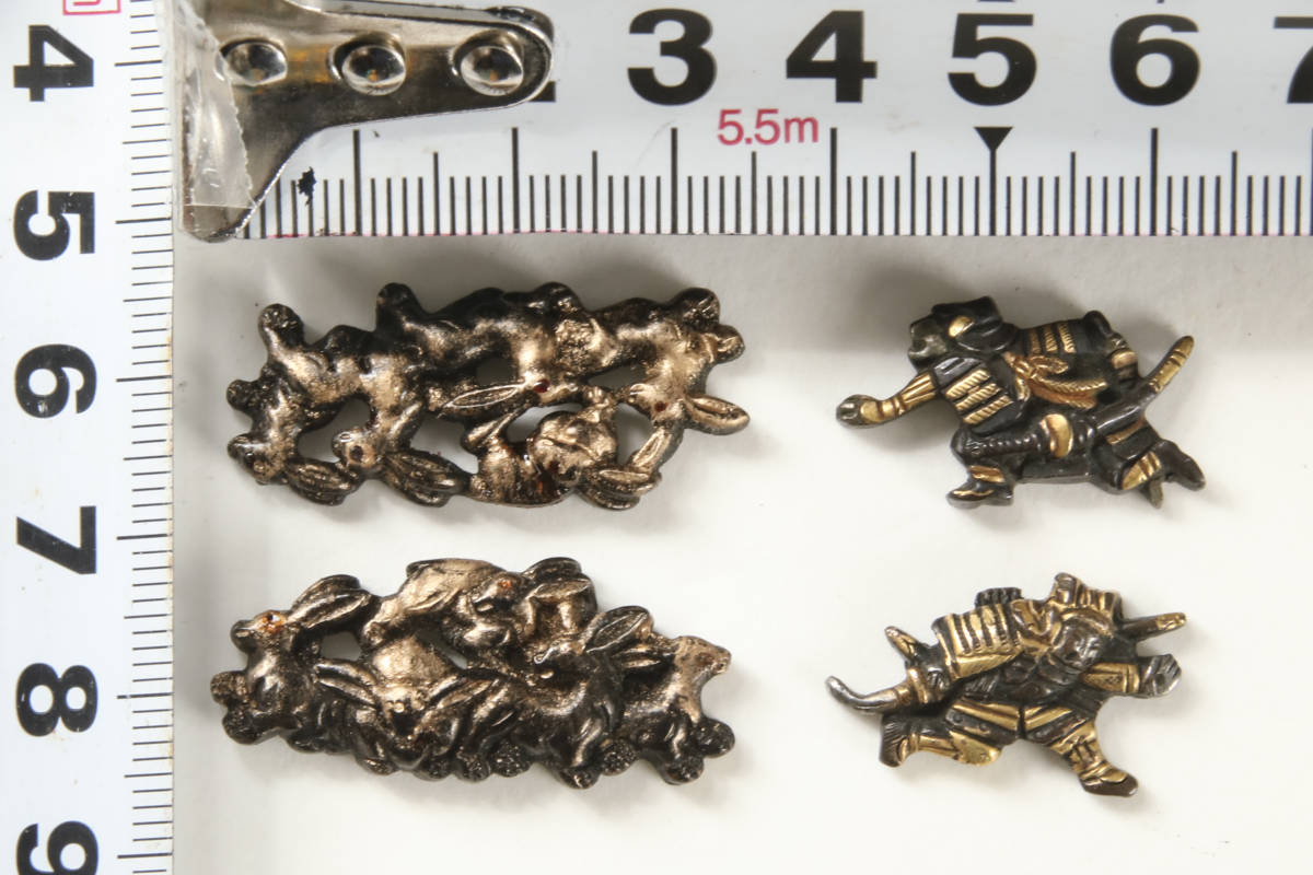 ⑦目貫2セット 刀装具 金工 武具 / 縁頭 鐔 【公式通販】