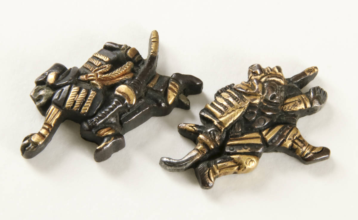 ⑦目貫2セット 刀装具 金工 武具 / 縁頭 鐔 【公式通販】