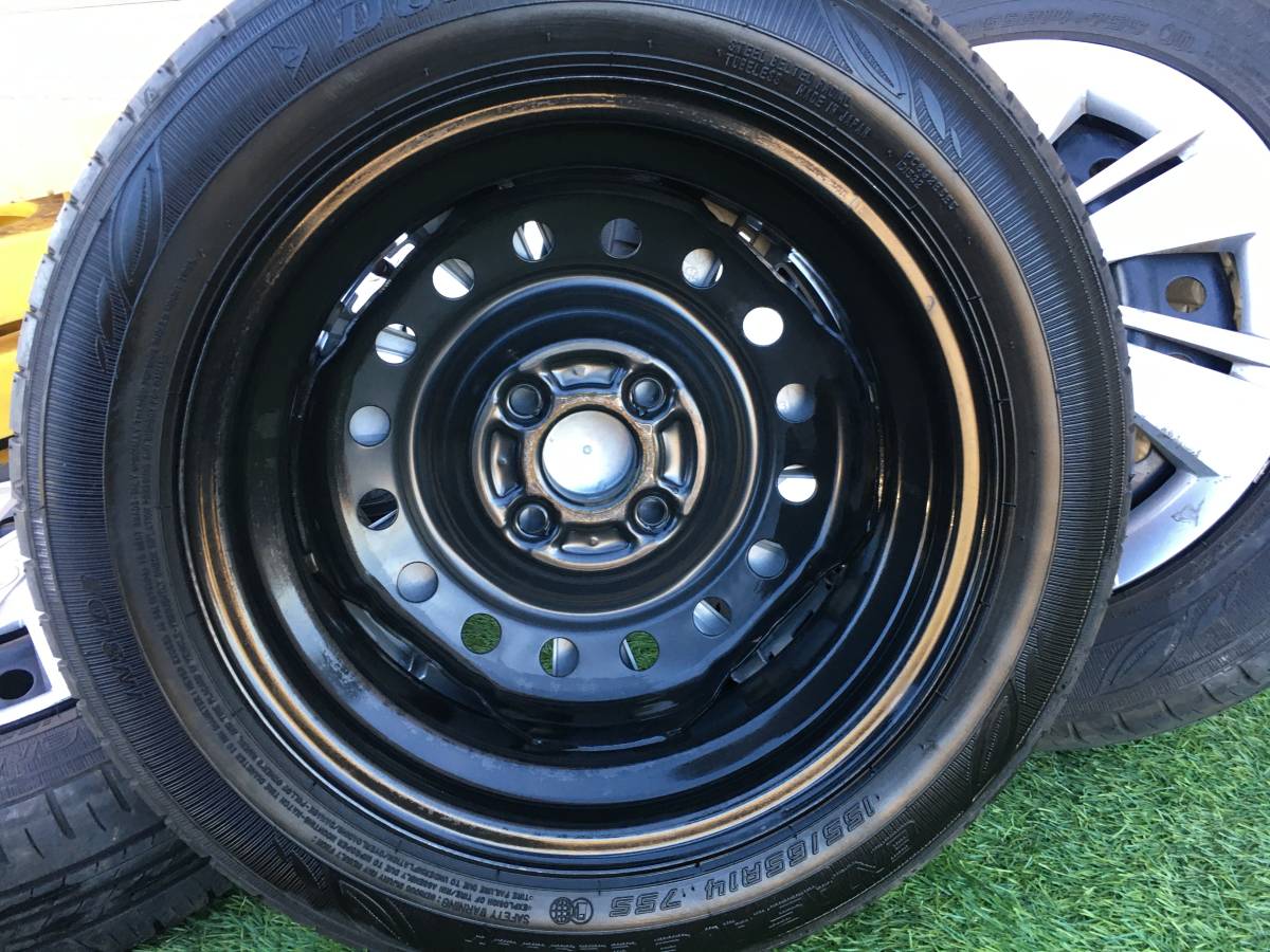 即決☆ ダイハツ 純正 14インチ 155/65R14 2021年製 4本セット ENASAVE