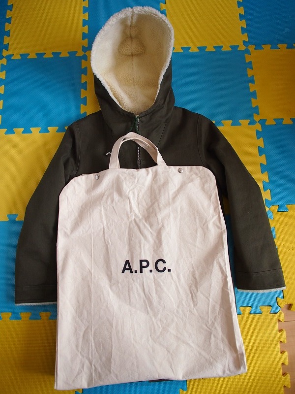 美品！APC ミリタリーボアコートXS/デニムカバーオールニットTシャツ