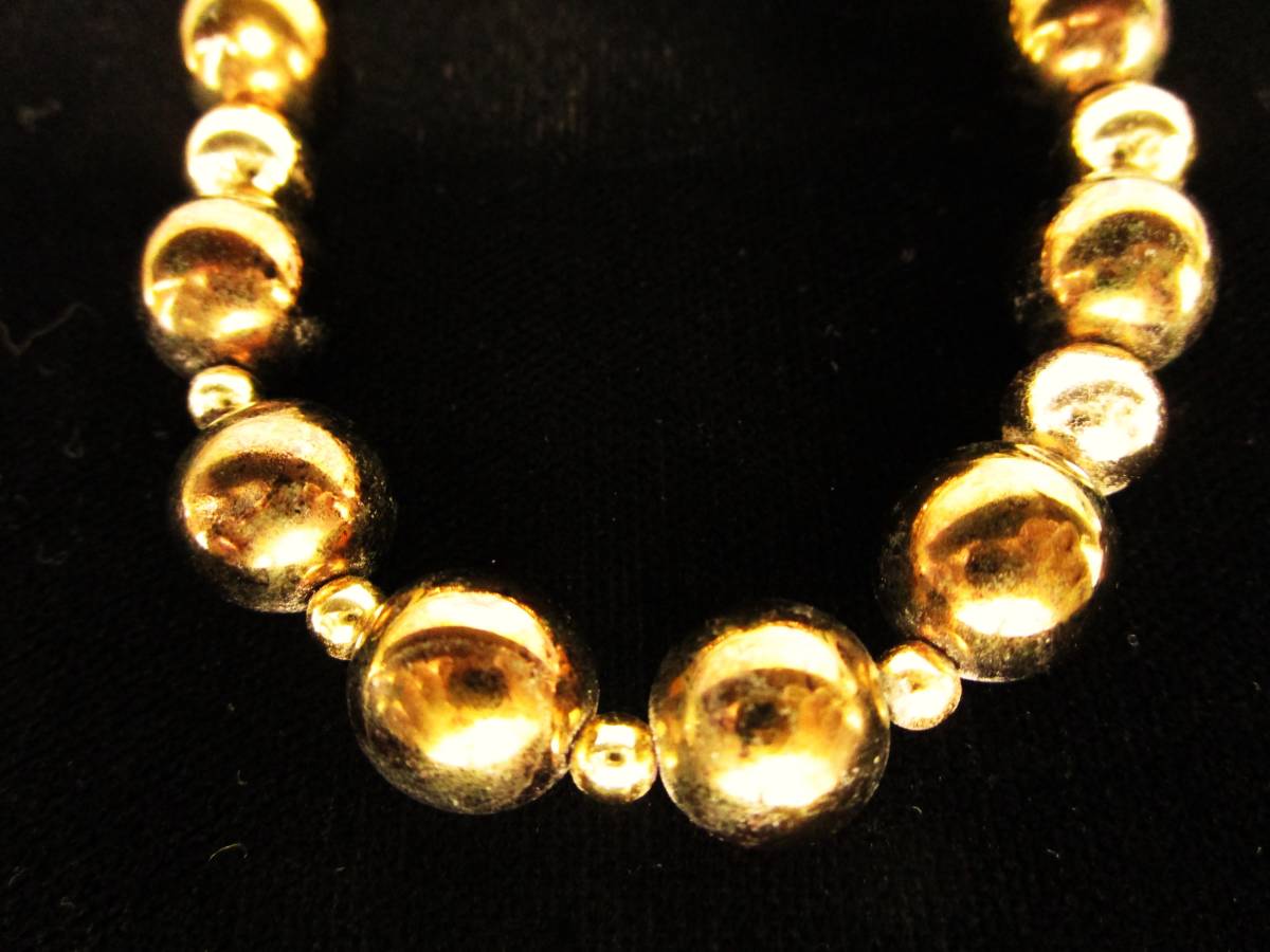 本物税込クリスチャン・ディオール ボールチェーン ロングネックレス