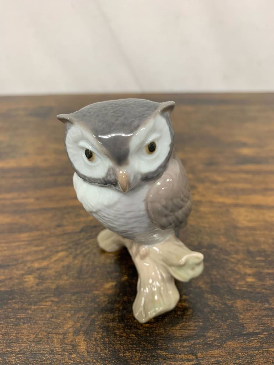 リヤドロ LLADRO 幸福のフクロウ フィギュリン 陶器人形 西洋工芸 置物