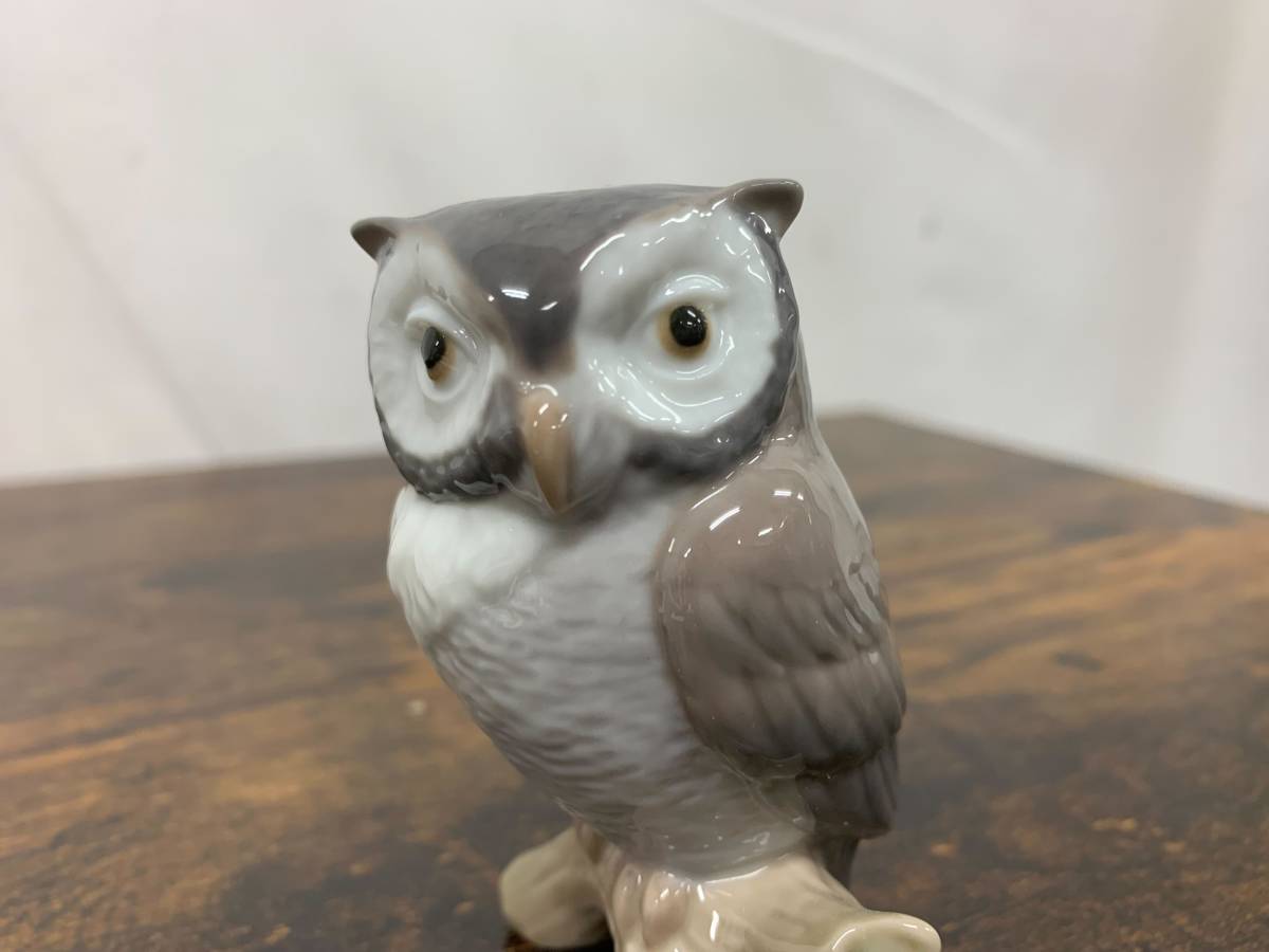 リヤドロ LLADRO 幸福のフクロウ フィギュリン 陶器人形 西洋工芸 置物