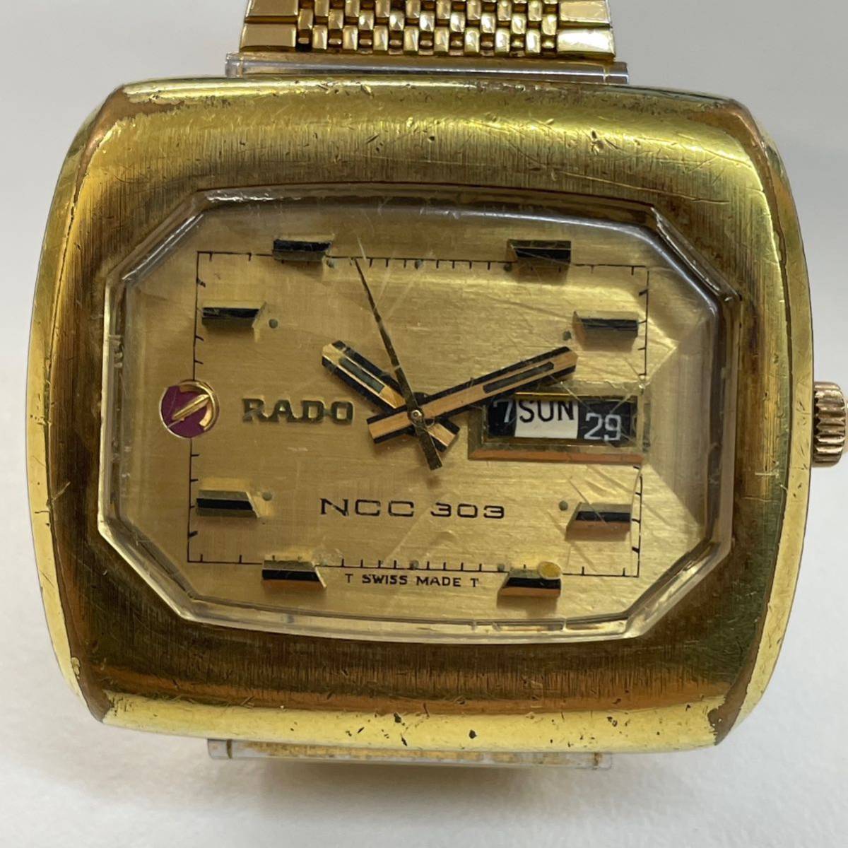 M1130】RADO ラドー 自動巻き メンズ 腕時計 NCC303 ゴールドカラー 