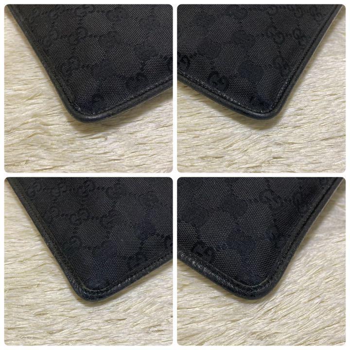 グッチ GUCCI ショルダーバッグ &frasl;MI 茶 ・ブラック 【美品】GUCCI グッチ ショルダーバッグ ボディバッグ クロスボディ サコッシュ GGキャンバス レザー 斜め掛け ブラック 黒 メンズ 27639