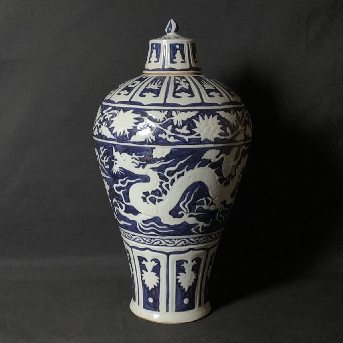 GE】Z140【コレクター所蔵品】時代 南京染付水指/中国古玩 中国美術