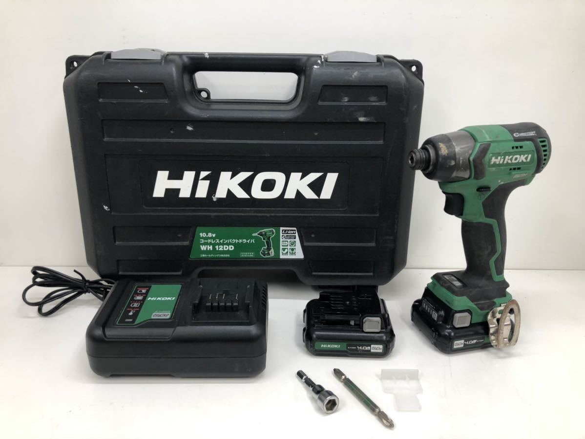 数量限定，格安 221125SK060054 HiKOKI ハイコーキ 10.8V コードレスインパクトドライバ WH12DD 4.0Ah リチウムイオンバッテリー 2個 BSL1240M 現状品(本体)｜売買されたオークション情報、yahooの商品情報をアーカイブ公 インパクトドライバ