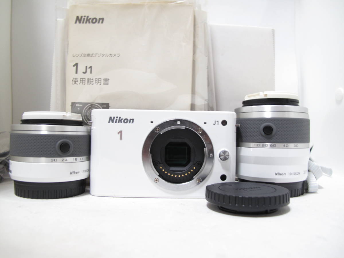 B品】ニコン NIKON 1 J1 ダブルレンズキット 元箱付き [00771021] J1 0