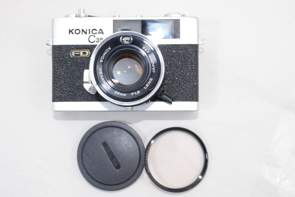 KONICA C35 FD フィルムカメラ 178905（ケース コニカ FD（ワイン
