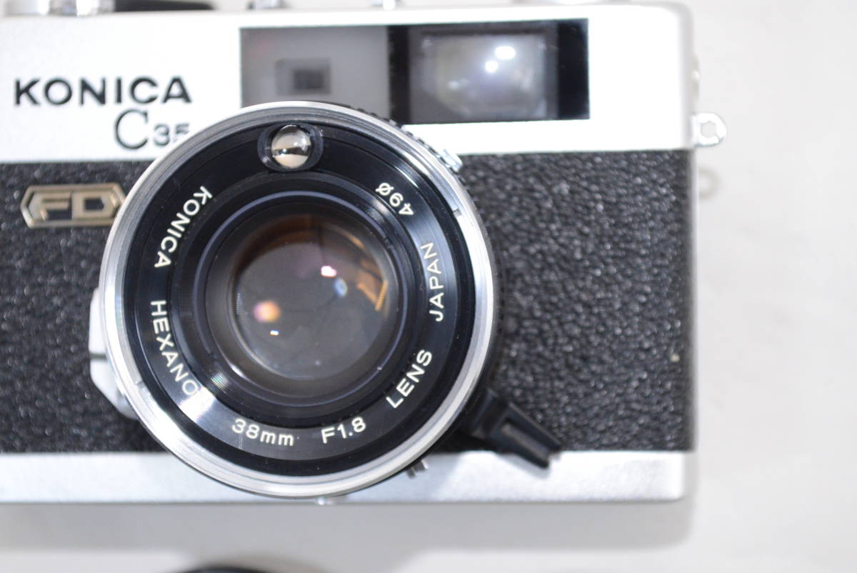 【完動品】 KONICA C35 FD レンジファインダー フィルムカメラ KONICA C35 FD フィルムカメラ 178905（ケース コニカ FD（ワイン