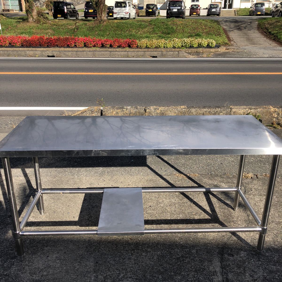 ステンレス 業務用 作業台 調理台 3段タイプ 中古 板厚1.2 ,2段,耐荷重 