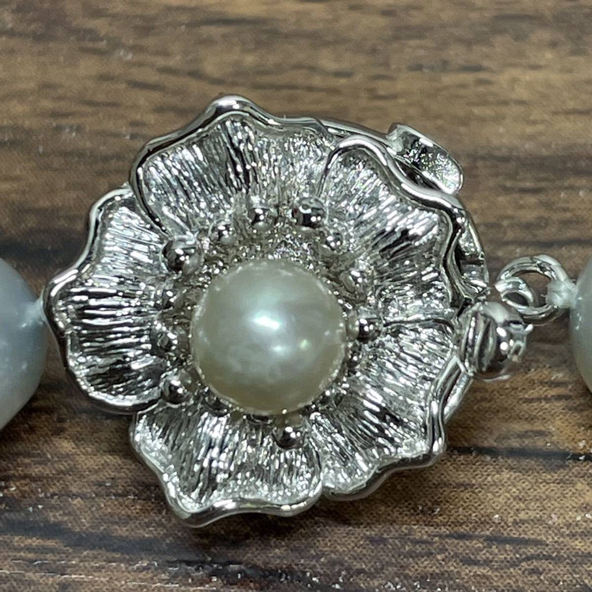 真珠 パール ネックレス silver シルバー 昭和レトロ