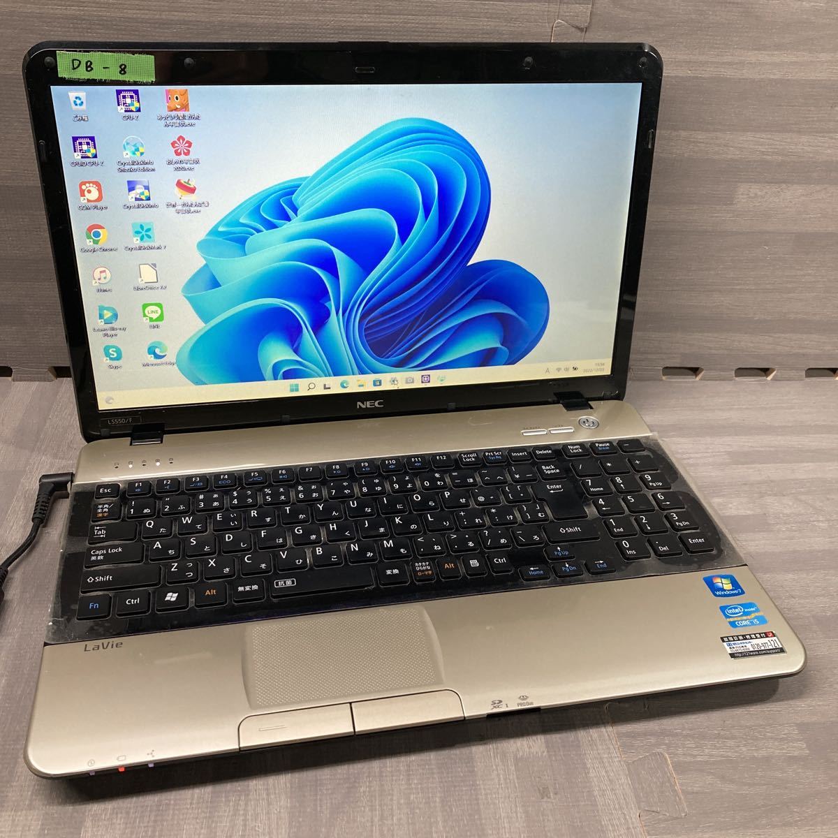 管理番号 DB-8 ノートPC NEC LaVie LS550/F core i5 メモリ4GB 