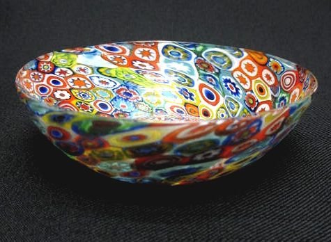 MURANO ITALY○ムラノ ミルフィオリ ボウル 皿 小物入れ ヴェネチアン