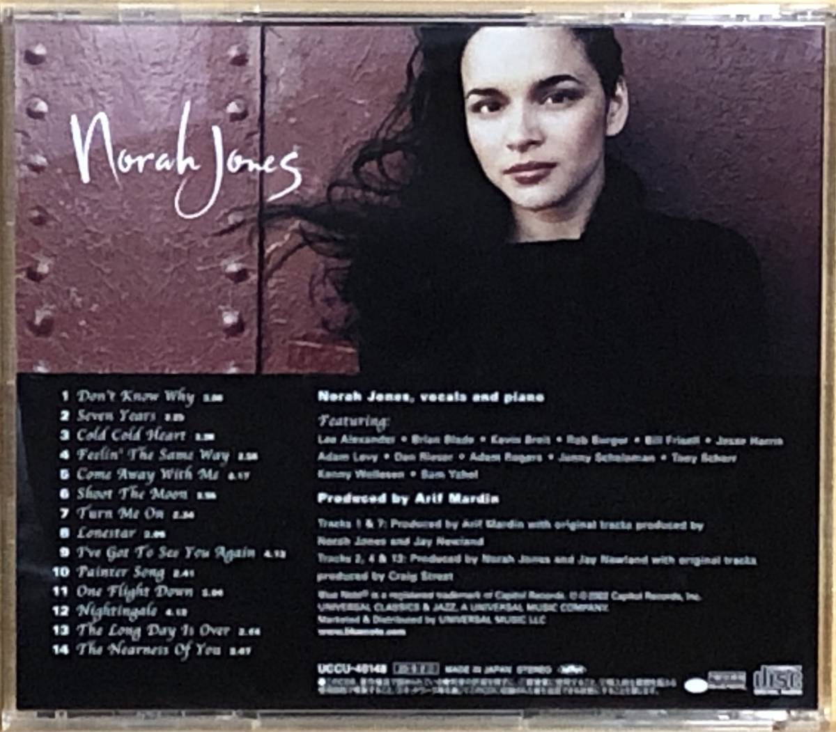 ノラ・ジョーンズ/ハイレゾCD名盤シリーズ/生産限定盤 MQA-CD×UHQCD/2020年