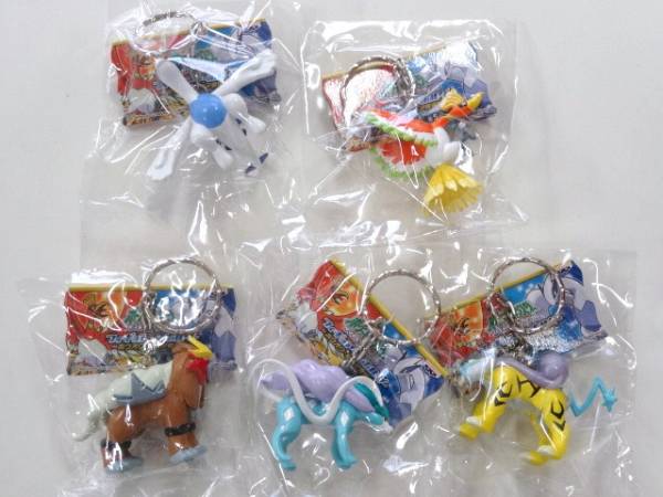 ポケモン フィギュア キーホルダー スイクン ルギア 5種 セット