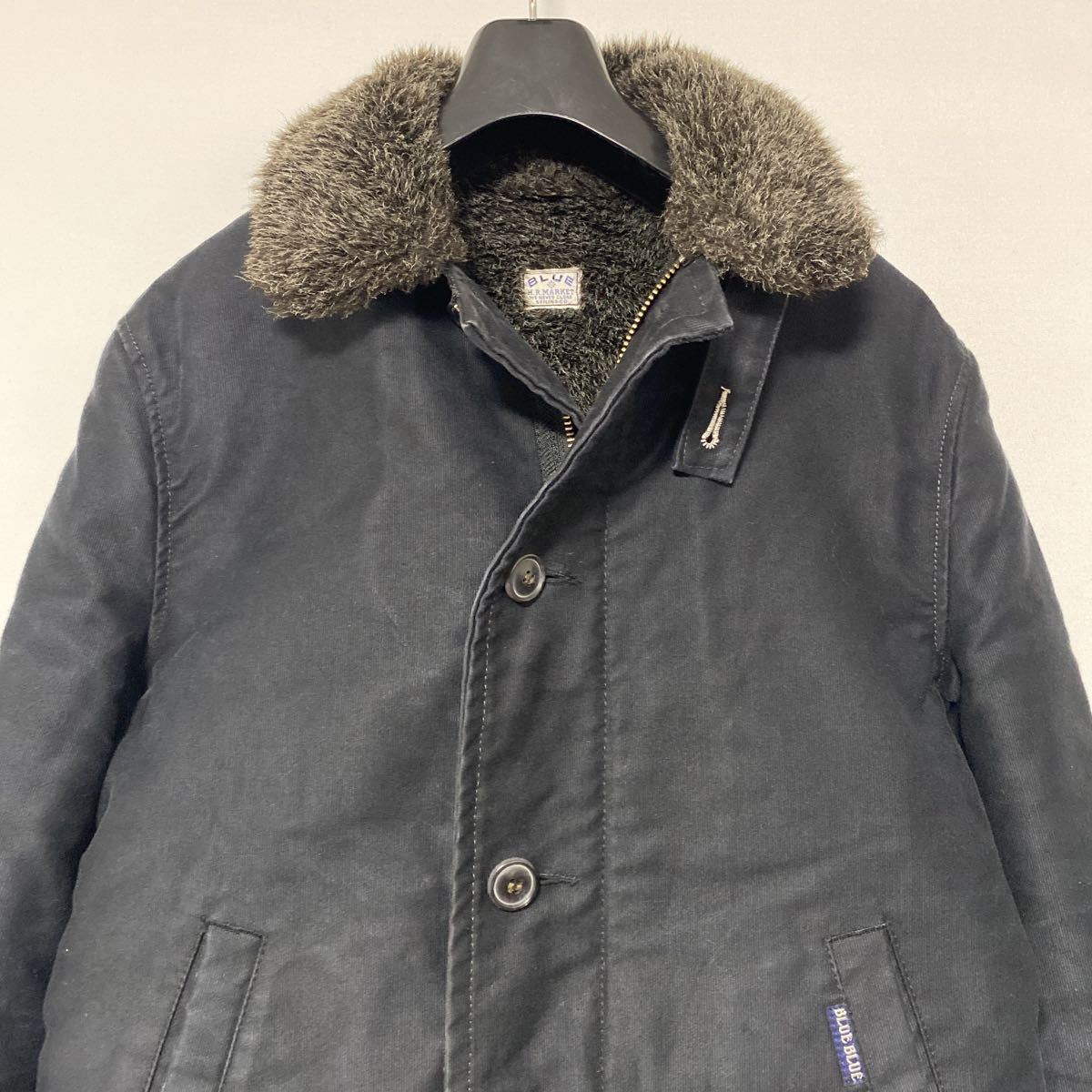 美品 BLUE BLUE 裏地 全体 ボア ジャーマン クロス N-1 デッキ  