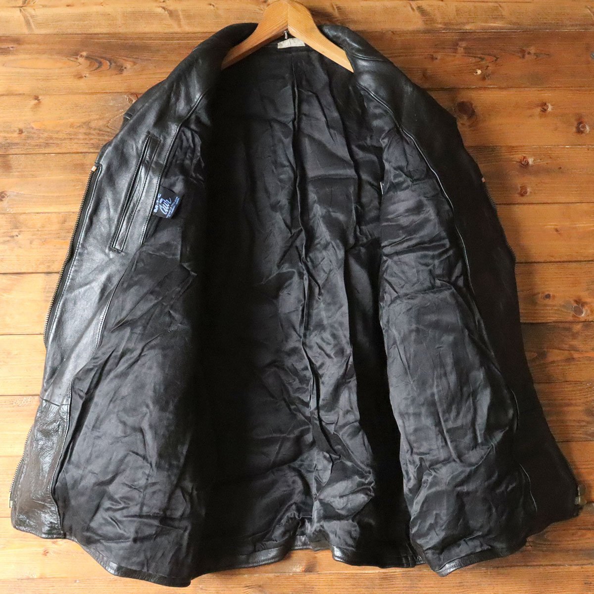 4T/s12.3-3 70s～ ビンテージ フランス軍 MIC Cuir レザージャケット 