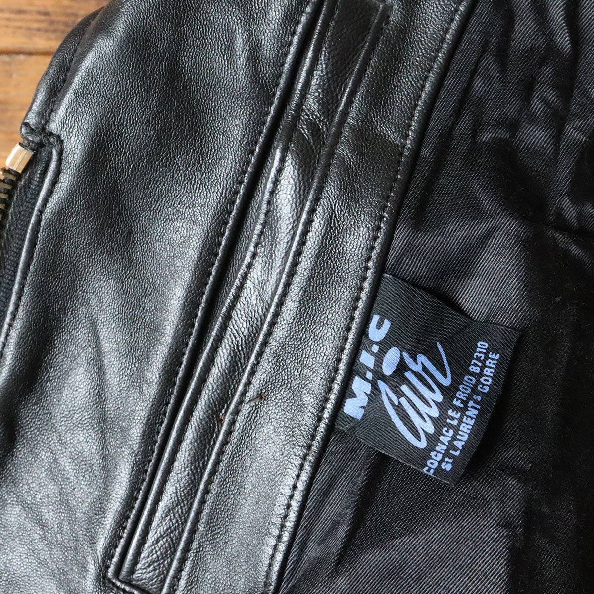 4T/s12.3-3 70s～ ビンテージ フランス軍 MIC Cuir レザージャケット 