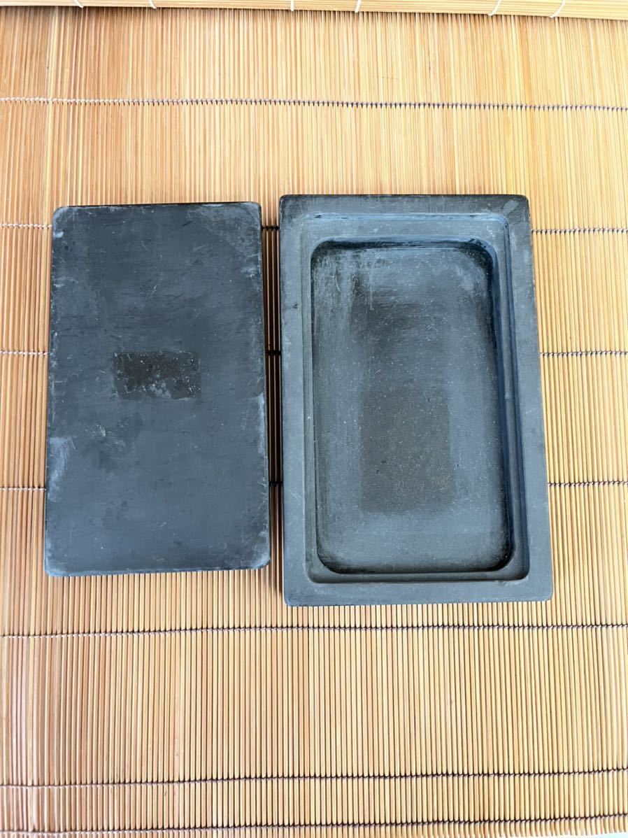 硯 雲龍 龍彫刻 書道具 中国美術 蓋付き 石彫刻 古書道 雲龍硯 習字