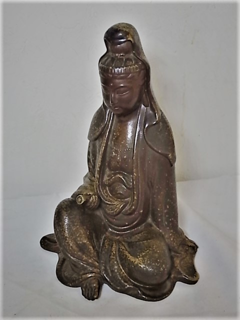 城南骨董-古備前焼 観音菩薩 置物 - 木村陶峰」その他 (備前) の落札