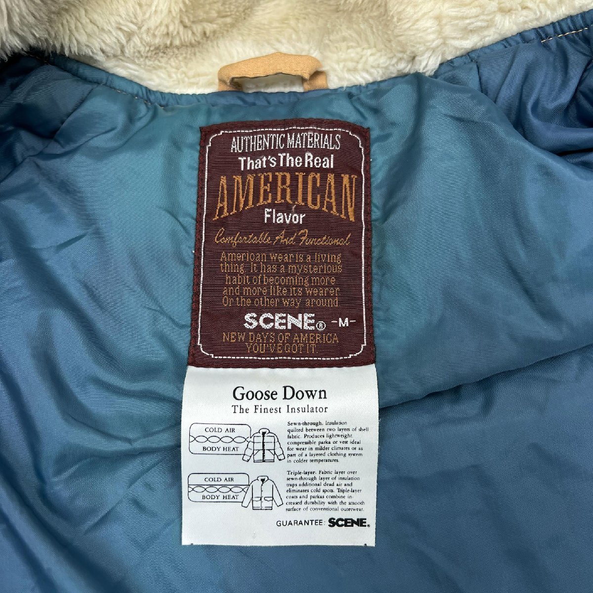 レア ビンテージ SCENE シーン AMERICAN ファー付き N-3B フライト 