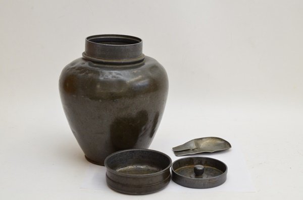 煎茶道具 中国古玩 唐物 底 古錫製 古作 買い出し品 香道家