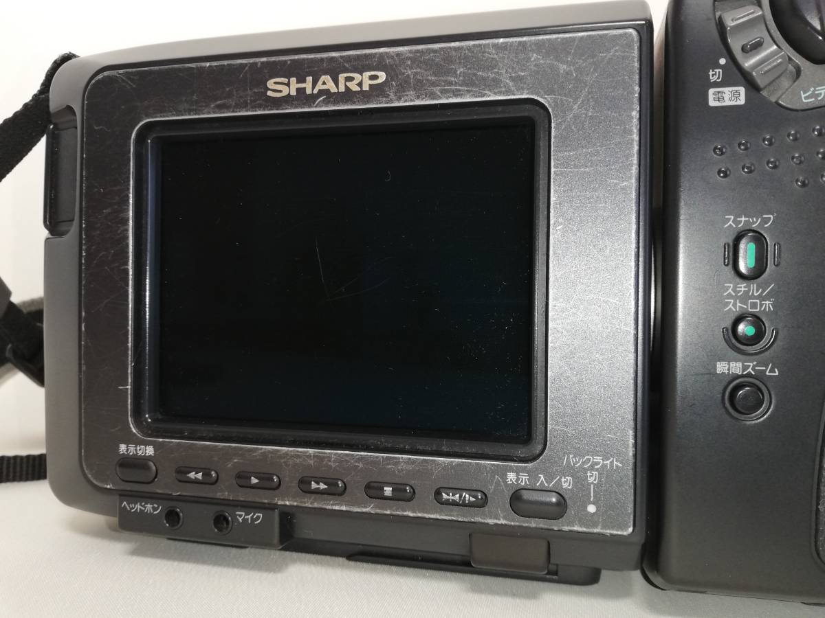 【動作確認済】SHARP 液晶8ミリビデオカメラ VL-HL100 動作確認済】シャープ 液晶Hi8/8ミリビデオカメラ/VL-HL100 【ダビング