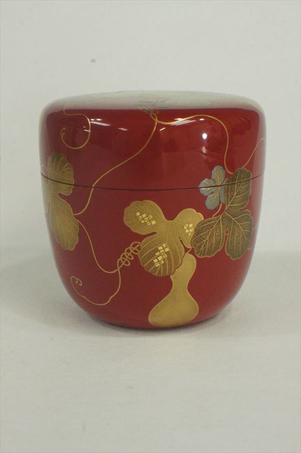骨董・茶道具☆輪島塗 銀溜 eo065tl.1 高台寺 若島孝雄茶桐蒔絵平棗