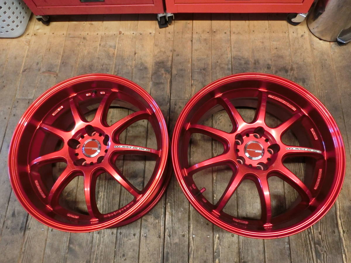 ①WORK EMOTION・D9R・キャンディーレッド・19インチ・8.5J・5穴 