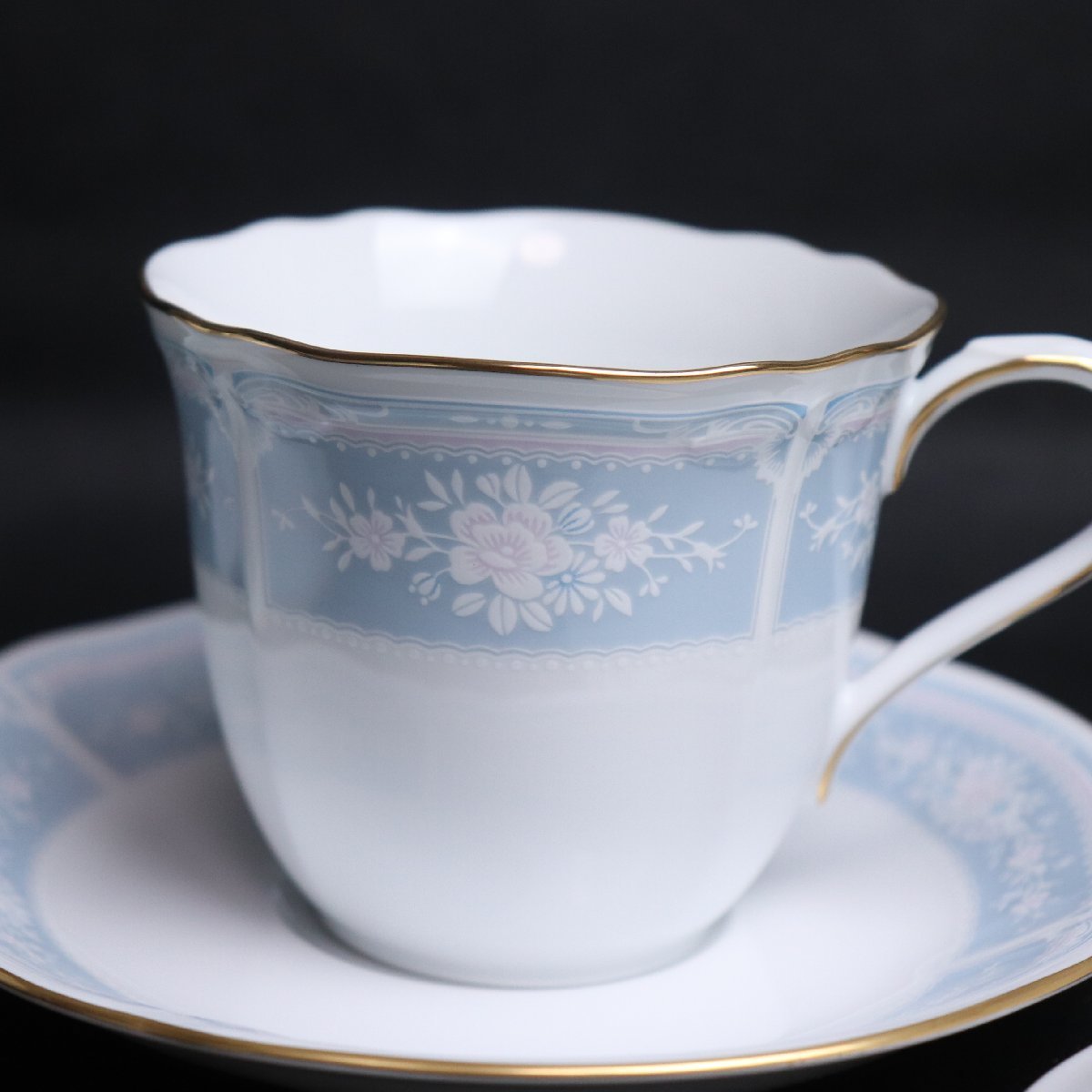 未使用】Noritake ノリタケ レースウッドゴールド カップ＆ソーサー 6 