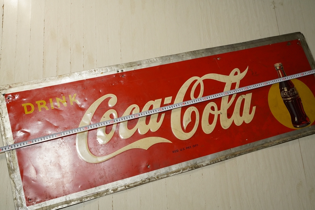 ヴィンテージオリジナル看板 希少【Coca Cola】 アメリカ製 コカ 