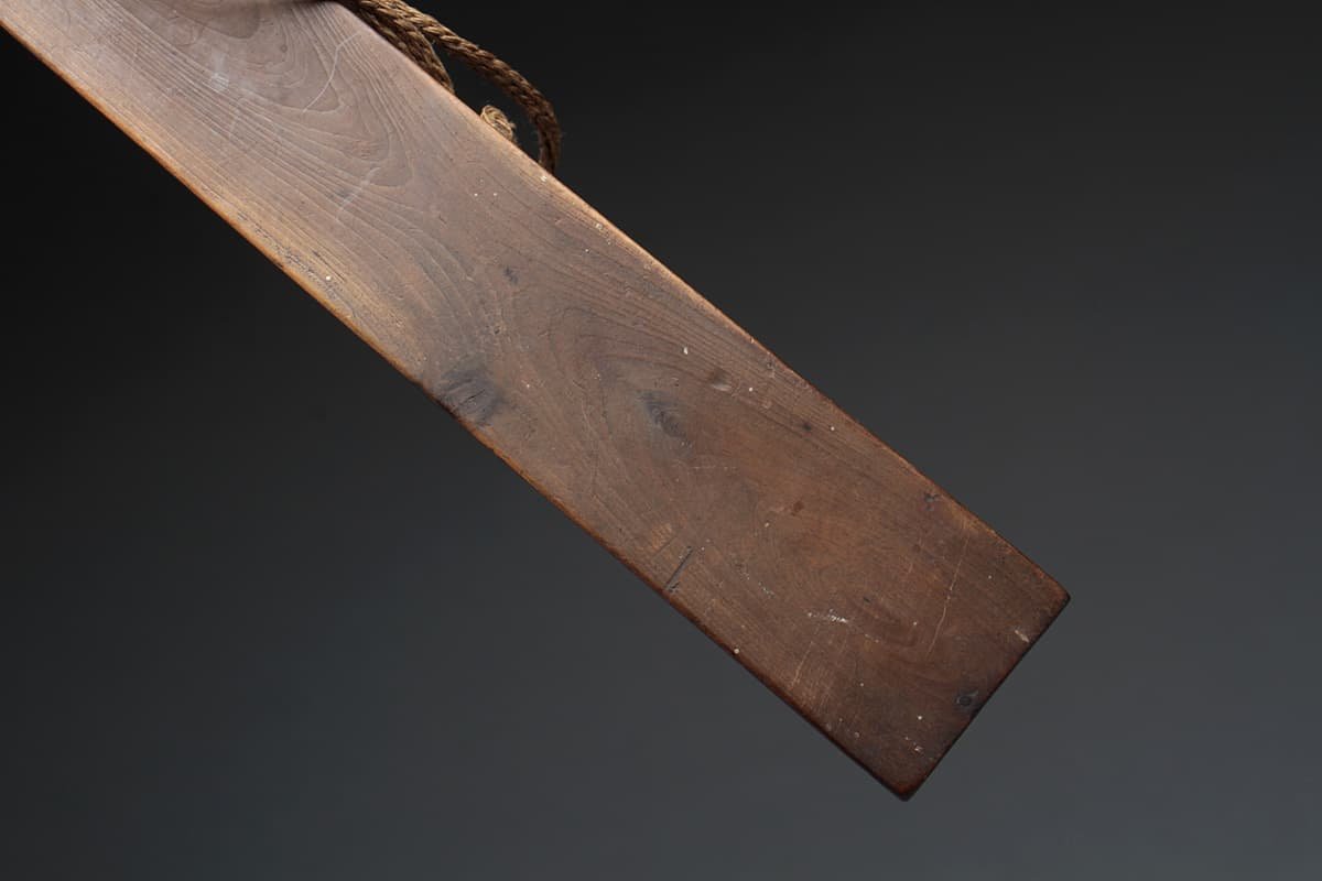 HX591 仏教美術 木造如意 全長35.5cm 重75g 木笏 如意棒 僧侶 寺院仏具