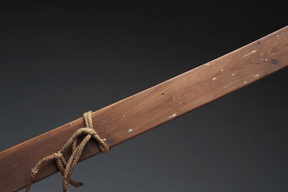 HX591 仏教美術 木造如意 全長35.5cm 重75g 木笏 如意棒 僧侶 寺院仏具