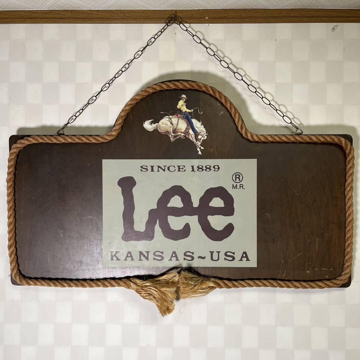 激レア リー 看板 プレミア 貴重 当時物 非売品 Lee 店頭用 木製 