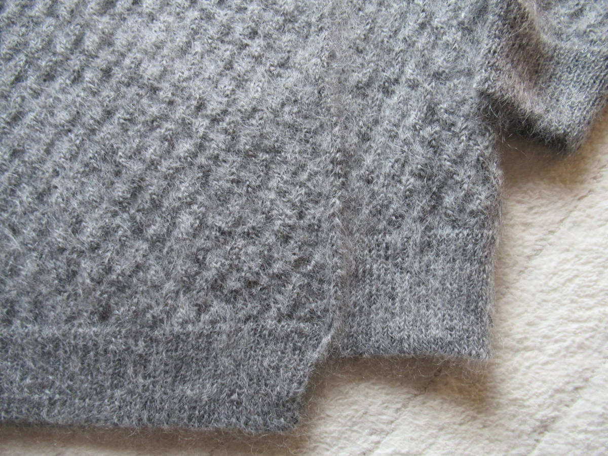 2022秋冬 新作 サイズ3 グレー 7G mohair crewneck sweater. UNUSED 