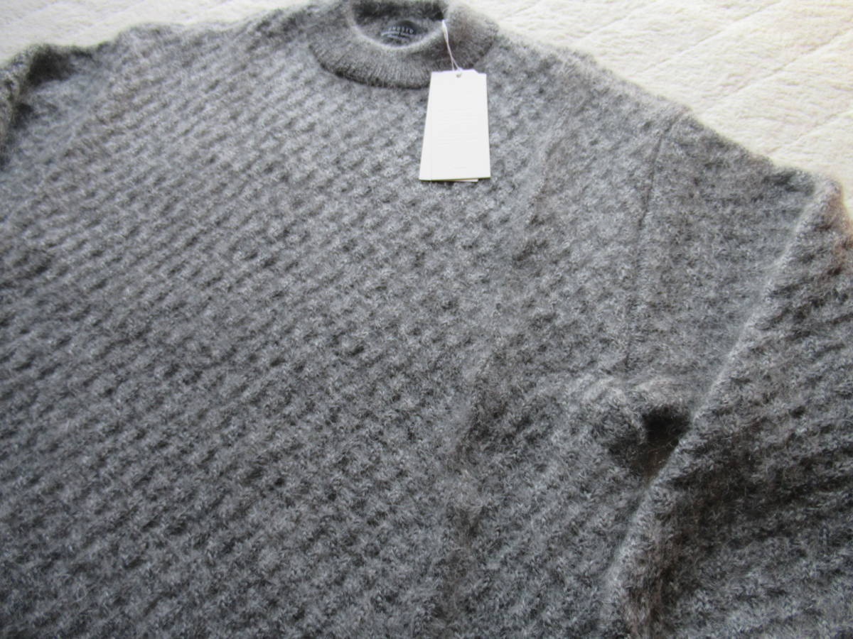 2022秋冬 新作 サイズ3 グレー 7G mohair crewneck sweater. UNUSED 