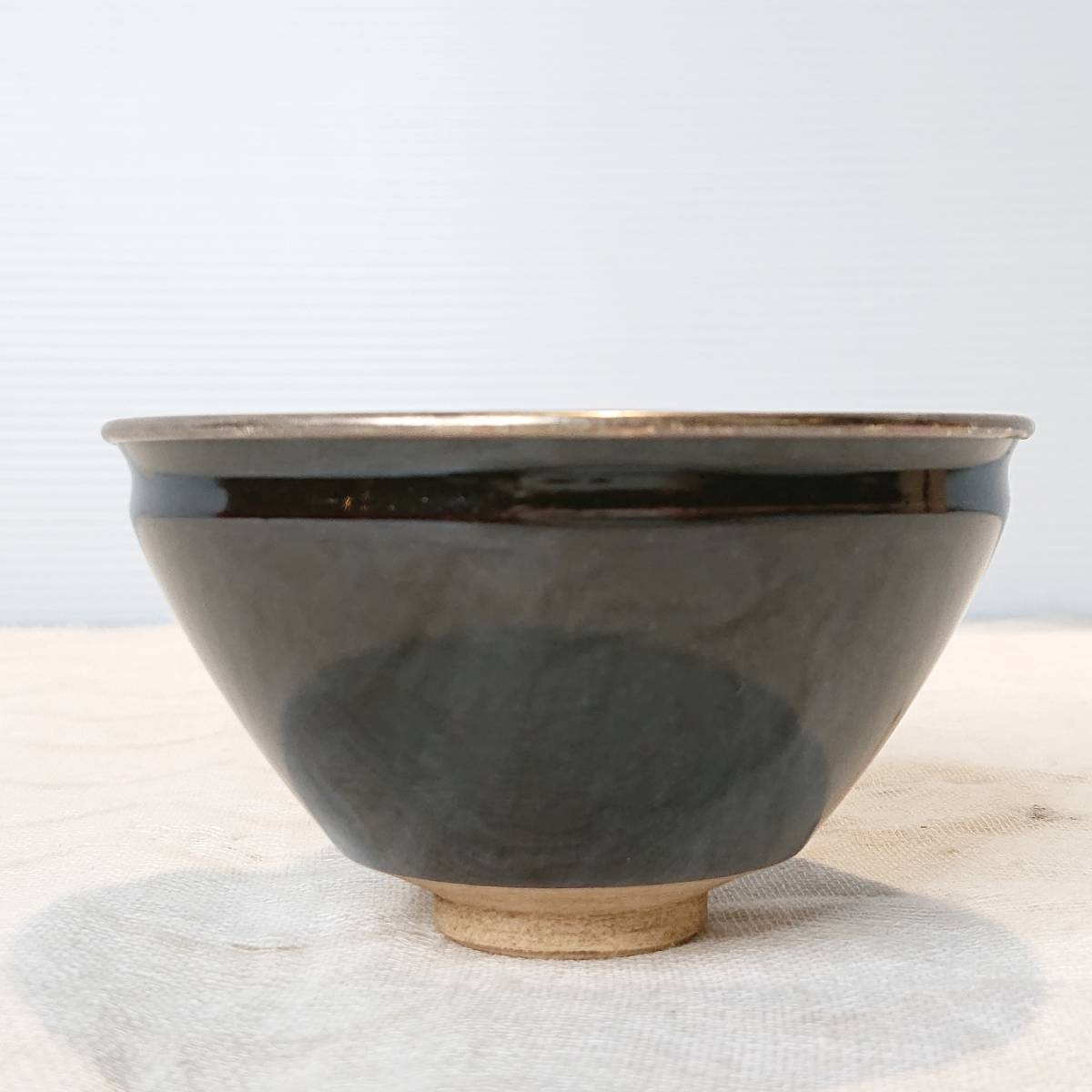 京焼 茶碗 銀覆輪 メルカリ 道具 天目茶碗 抹茶碗 万代草山 玳皮 鳳凰