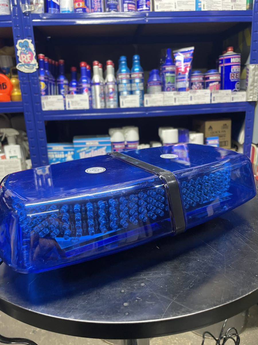 LED 回転灯 パトライト ストロボ 作業 緊急 右翼 街宣車 新品ですが保管傷有り ブルー 青